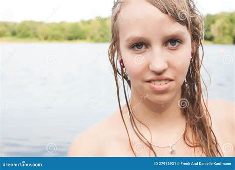 Wet Girl In The Water Stock Image Image Of Season Blond 27975931