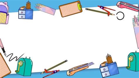 Education Return To School Cartoon Hand Draw School White Powerpoint