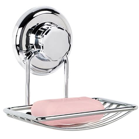Tatkraft Megalock Soap Dish Holder Wall Mounted Suction Cup Chrome