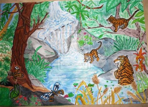 Tropical Rainforest Painting Images And Pictures Painting Drawings