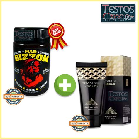 mad bizzon titan gel gold for men s sexual health and virility discrete packaging testos