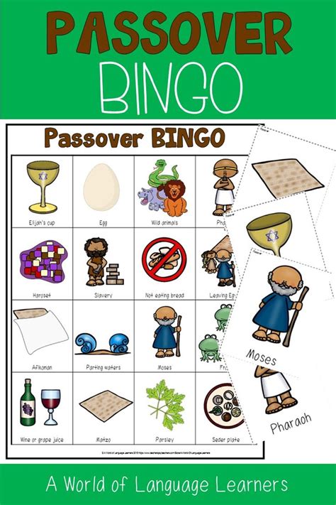 Passover Bingo Helping Kids Passover Passover Crafts