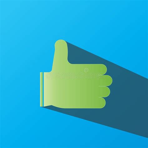 Thumbs Up Icon In Vector Shape Stock Vector Illustration Of Thumbs