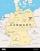 Alemania, mapa político. Estados de la República Federal de Alemania ...