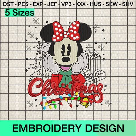 Snowman Minnie Embroidery Design Svgbees