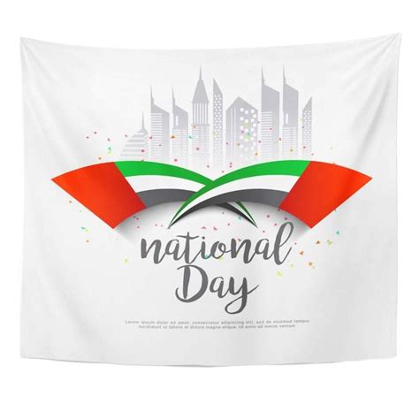 Happy Green Flag Creative National Day Uae Celebration Red Dubai Abu