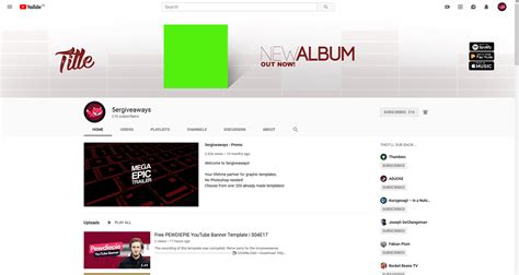 Free Music Album Youtube Banner Template 5ergiveaways