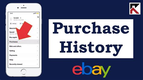 How To View Your Purchase History On Ebay App Youtube