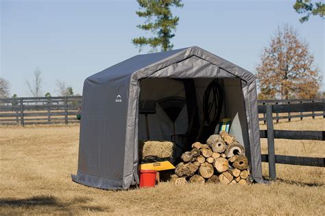 Shelterlogic 6w X 6l X 6h Peak 75oz Grey Portable Garage Shelters Of