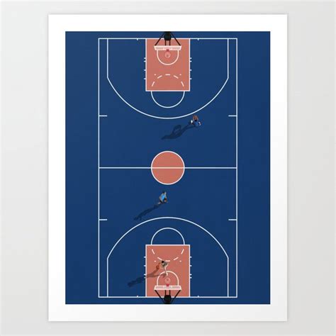Full Basketball Court Art Print By Fromabove Society6 In 2021