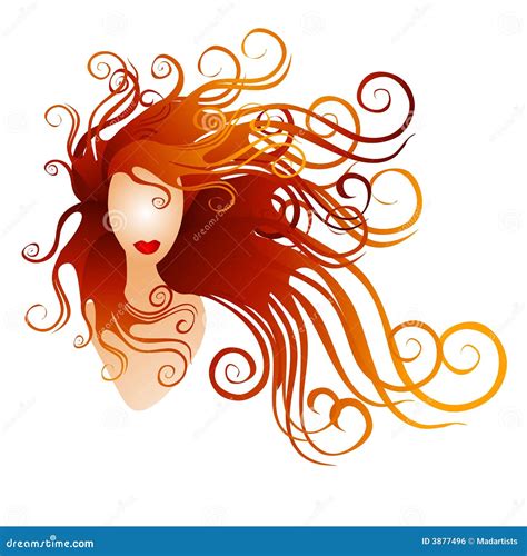 Woman With Long Red Flowing Hair Royalty Free Stock Image Image 3877496