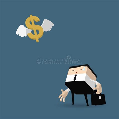 Money Is Flying Away From Businessman Stock Vector Illustration Of