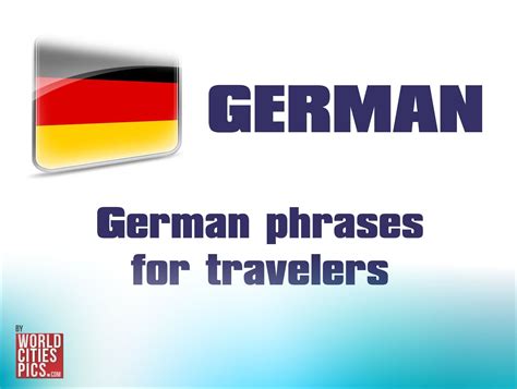 German Phrases For Travelers German Phrases Learn German Phrase