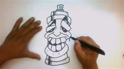 How To Draw A Spray Can Cartoon Tutorial Graffiti
