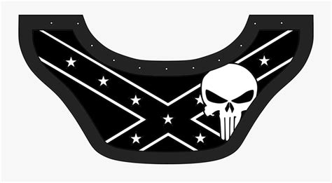 Transparent Punisher Skull Clipart Old Confederate Flag Free