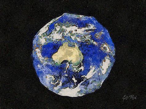 Planet Earth Australia Abstract Painting By Eti Reid