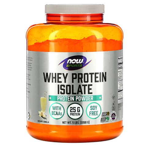 Now Foods Sports, Whey Protein Isolate, Creamy Vanilla, 5 lbs. (2268 g) - Walmart.com - Walmart.com