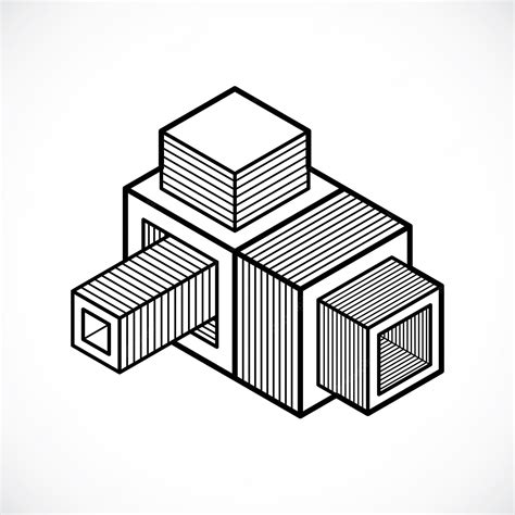 Premium Vector Abstract Three Dimensional Shape Vector Design Cube