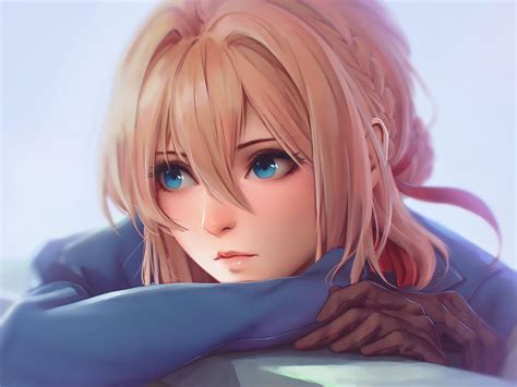 Desktop Wallpaper Beautiful Eyes Violet Evergarden Art Anime Girl