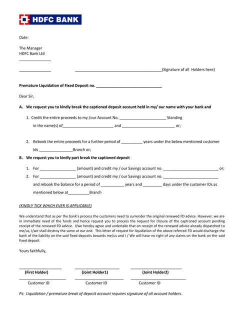 Hdfc Account Closure Form 2020 2021 Fill And Sign Printable Template