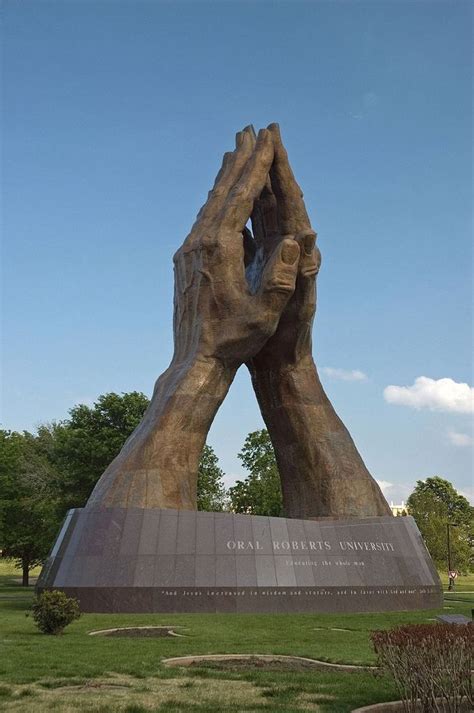 Praying Hands At Oral Roberts University Tulsa Ok Stand 60 Feet High