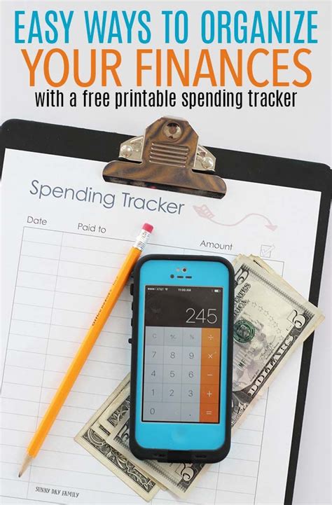 Easy Ways To Organize Your Finances With A Free Printable Spending