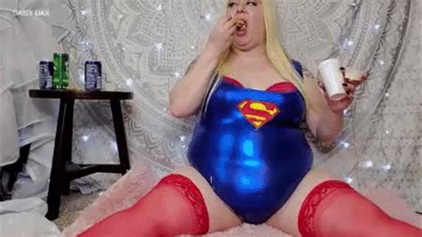 Supergirl Is A Hungry Hiccupping BBW Super SLOB HD Daisy Dax Body