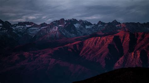 Free Download Hd Wallpaper Mountains After Sunset Sky Scenics