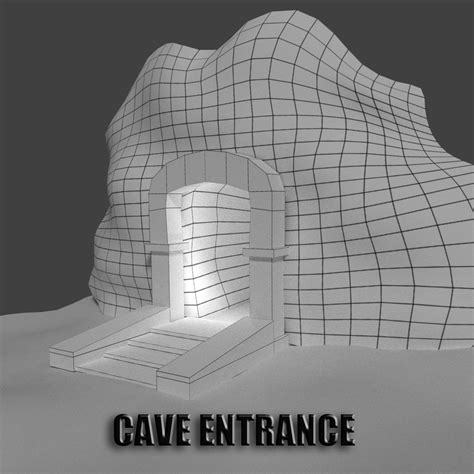 3d Fantasy Cave Entrance Model