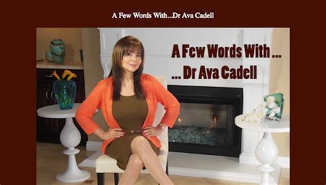 A Few Words With Dr Ava Cadell Dr Ava Cadell
