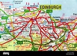 Mapa de Edimburgo, Escocia Fotografía de stock - Alamy