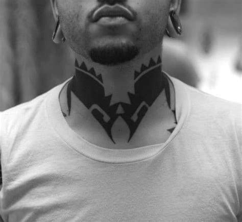 These tattoos weren't too typical in the past since they are now. 40 Tribal Neck Tattoos For Men - Manly Ink Ideas