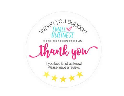 Many thanks for your loyalty to our. ETSY Review Stickers | Leave a Review | Shipping Happy ...