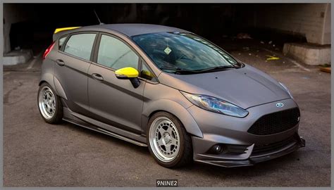 Ford Fiesta St Mk7 Silver Grey Tuning With Yellow Details 자동차