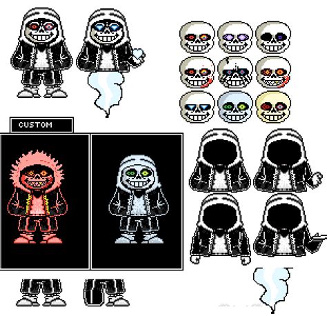 Pixilart Dust Sans Sprite Sheet By Glitched Artist