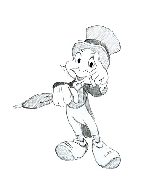 Jiminy Cricket Pinocchio Disney Art Disney Drawings Disney Art