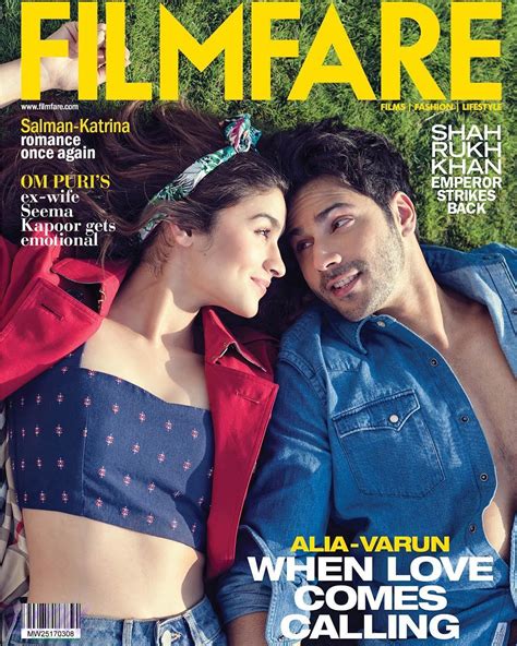 Varun Dhawan And Alia Bhatt Cover Boy And Girl For Filmfare Magazine Photo Varun Dhawan And