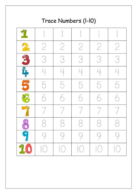 Beginner Learn Numbers Worksheet