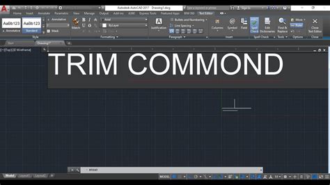 Trim Command In Autocad Youtube