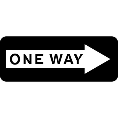 One Way Right Arrow Signal Free Signs Icons
