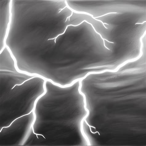 Lightning Drawing Black And White