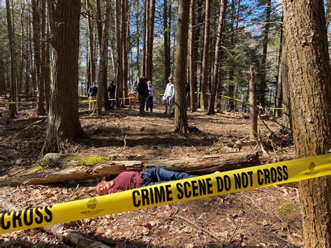 Mock Crime Scene At The Mount Mount Wachusett Community College