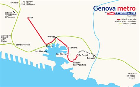Genova Metro Map Metro Map Map Genova