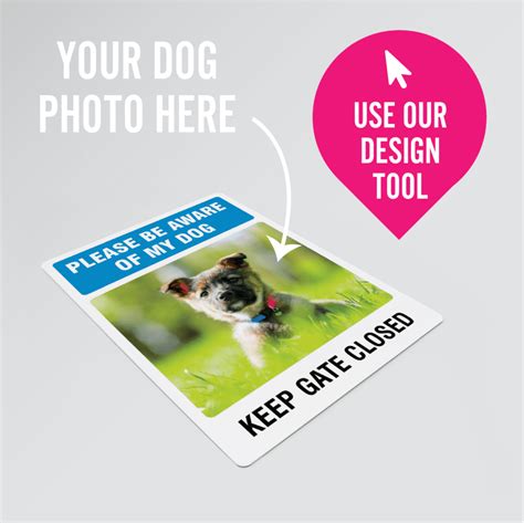 Please Be Aware Of My Dog Sign Design Your Own The Signmaker