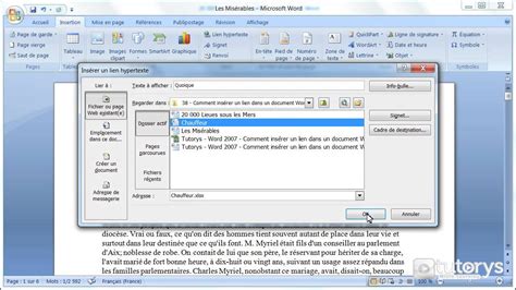 Comment insérer un lien dans un document Word 2007 ?  YouTube