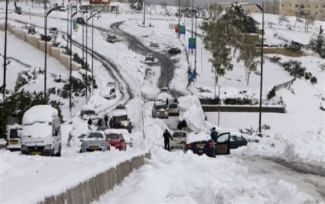 Eretz Israel A Neve Cobriu A Cidade De Jerusalém