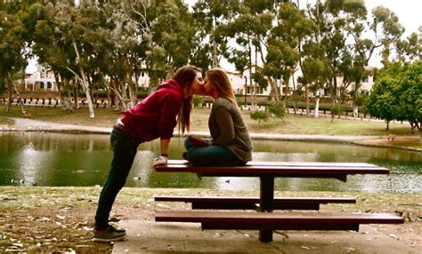 Kissing In The Park Lesbian Cute Girlfriend Ideas Same Love