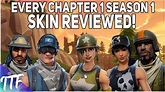 Every Fortnite Chapter 1 Season 1 Skin REVIEWED! (Fortnite Battle ...