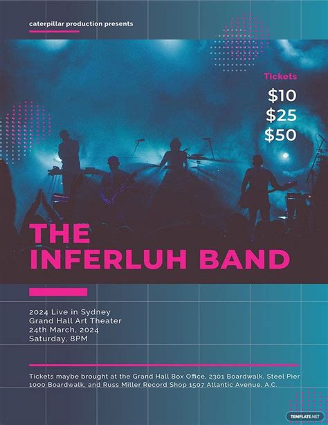 Music Band Poster Template Download In Word Illustrator Psd Apple