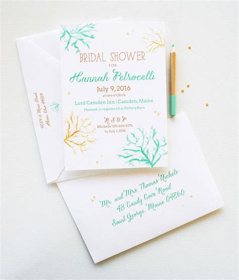 A wide variety of themed wedding shower options are available to you. Elegant Beach Theme Bridal Shower Invitations | Mospens Studio